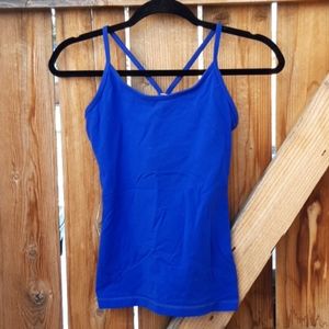 Lululemon power y blue athletic workout tank top